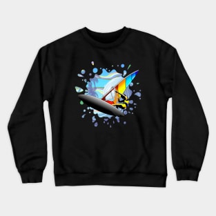 Windsurfer on Ocean Waves Crewneck Sweatshirt